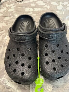 Crocs Classic Glitter Clog - Black
